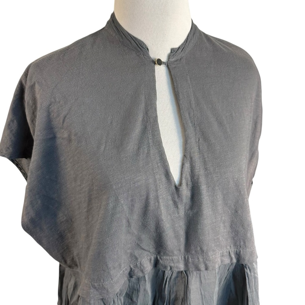 Alessia Santi Italian Subversive Artsy LagenLook Lightweight Peplum Top Large 40 - Picture 3 of 11